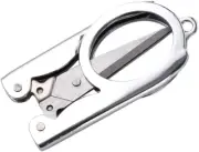 Silver Stainless Steel Folding Scissors Portable Mini Pocket Travel Scissors Emb