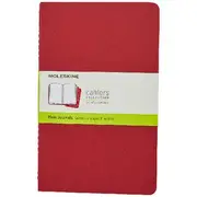Moleskine Cahier Large Notebook Plain 3 Pack Red