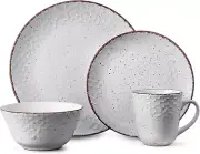 Pfaltzgraff Bumble Bee 16-Piece Dinnerware Set, White