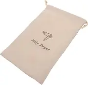 BIUDECO Burlap Drawstring Hair Dryer Bag Travel Storage Pouch Portable Hair Dryer Organizer Reusable Washable Simple