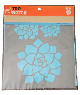 Succulent Stencil for Crafts, Scrapbooking, Painting, Arts, Decor, Reusable