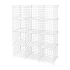 Randy & Travis Machinery 12 Cube Wire Grid Organiser Bookcase Storage Cabinet Wa