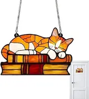 Cat Home Decor - Cat Ornament Acrylic Window Sun Catcher | Decorative Ornaments Delicate Home Decor Wall Art for Living Room Bedroom