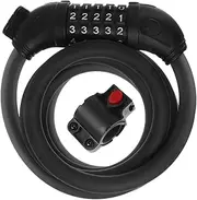 MUELODSIC Bike Chain Lock with Resettable Combination Durable Security Cable Lock Black Reflective for Bicycles Scooters and Outdoor Gear