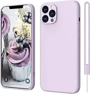 ElestBela iPhone 12 Pro Max Case, Silicone Case, iPhone 12 Pro Max, Ultra Thin Slim with Microfibre, Scratch-Resistant All-Round Protective Case for iPhone 12 Pro Max, 6.7 Inches, Purple