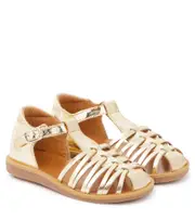 [Pom d'Api] Pom d'Api Poppy Royal metallic leather sandals UK 4 gold
