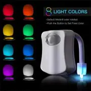 8 Colors Toilet Bowl LED Night Light Motion Activated Seat Sensor Lamp Bathroom