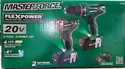 Masterforce 20-Volt 1/2" Drill / Driver and 1/4" Impact Driver Combo Kit W/ Bag