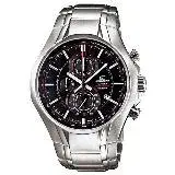 在飛比找遠傳friDay購物優惠-CASIO EDIFICE 雅緻科技三眼時尚運動錶-黑