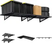 WUTUSENT 2-Pack 90x60CM Garage Wall Shelving, Wall Shelf Garage Storage Rack Wall Garage Shelves Wall Mounted Floating Shelves, for Garage, Kitchen, Pantry Storage., 600lbs Load Capacit
