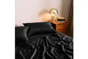 Dickies King Bed 1000TC Cotton Rich Fiited Flat Pillowcase Sheet Set Charcoal
