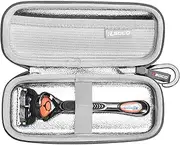 Razor Case for Gillette Fusion5/Fusion5 Power/ProGlide Mens Razor +, Lightweight Travel Hard Case with Keychain - Black