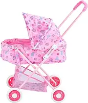Baby Doll Stroller | High Chair Carriage for Baby Doll | Spacious Realistic Nursery Toy Stroller for Pretend Play for Thanksgiving Birthday Easter