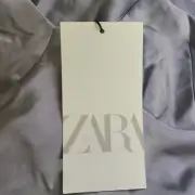 ZARA SATIN EFFECT CUT OUT DRESS SILVER SIZE M 2949/331/802