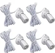 Garosa 4 Pack Dimmable Mini Spotlights, USB Powered Artificial Light, Adjustable Mini LED Accent Lights, Cabinet Spotlights, 5V for Porch Display Cabinets, Jewelry Cabinets, Entrance Channels