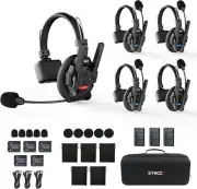 SYNCO XTALK XPRO5 2.4GHz Wireless Intercom Headset System 500m/1640ft 5 Person