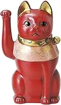 Old Taisho Cat Medium (Red) [26 cm 520 g] [Maneki Neko] | Ryotei Ryokan Japanese Tableware Restaurant Stylish Tableware Commercial Use