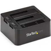 StarTech.com Drive Dock SATA/600 - USB 3.1 Type B Host Interface - UASP Support External - Black - Dual-Bay Hard Drive Dock for