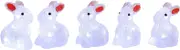Lexi Lighting Acrylic Mini Bunny Set of 5, LED-Lighted Bunny Acrylic Display, 6-Hour ON/Off Timer, Xmas Decoration, Indoor/Outdoor Display for Holiday Décor