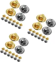 [SHINEOFI] Clutch Tie Pin Boutonniere Pins Name Pin Badge Pin Backs Badge Clutches Butterfly Tack Pins Metal Locking Clasps Pin Safety Backs Pin Locks Jewelry Pin Clasp Tie Tacks Iron