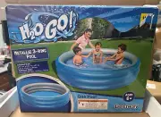 H2O GO!~Metallic 3-Ring Pool -Ages 6+ Summer Pool Kiddy Pool 6ft 2in x 6ft 2in