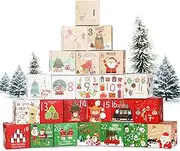Bighan 24 Pcs DIY Christmas Advent Calendar Gift Boxes, Advent Calendar 2024 24 Days Christmas Advent Calendars Countdown Boxes Xmas Party Supplies Boxes for Xmas Party Supplies
