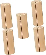 CAXUSD 5pcs Card Holder Rustic Postcard Stands for Office Home Event Decor for Name Cards Photos Memo Display Solid Wood Construction