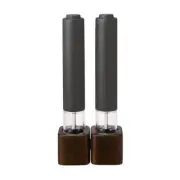 récolte Electric Salt Pepper Mill Mini RMM-1 Gray Set of 2 w/Stand H7.9"