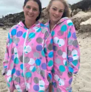 Coral Splash Design Hooded towel Back Beach Co