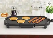 Dishwasher-Safe Black 20" Griddle with Adjustable Temperature Control