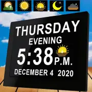 2024 Upgraded 19 Alarms Electronic Calendar Clock Day Date Clock, Non-Abbrevi...