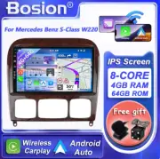 8-Core GPS Android 13 Car GPS Stereo For Mercedes Benz S-Class W220 DAB DSP 64GB