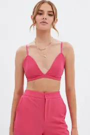 Pink Crop Top Seamless - Size 10, Women's Crop Top
