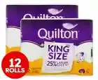 2 x 6pk Quilton King Size Toilet Paper Rolls.