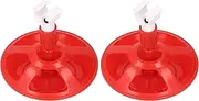 2 Pack Automatic Chicken Waterer Tough and Impact Resist PP G3/4 Chicken Water Feeder Poultry Drinking Bowl with Multiple Compartments Design Chicken Water Feeder for Chicks