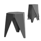 Artiss 4x Puzzle Stools Plastic Barstool Stackable Bar Foot Side Table Grey