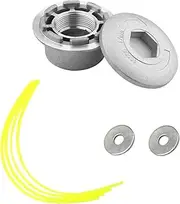 Aluminium Line Head Grass Trimmer, Universal Grass Trimmer Head, Aluminium Line Head Double Thread Spool, Used to Replace The Spool of Lawn Mower Parts, for Brush Cutter, Garden, Lawn, Patio