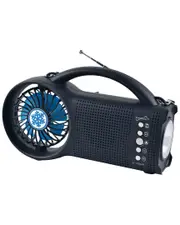 Supersonic Solar Power Bluetooth Speaker With FM Radio/LED Torch Light/Fan