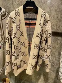 在飛比找Yahoo!奇摩拍賣優惠-【BLACK A】Gucci 22FW 雙面GG提花千鳥格紋