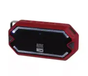 Altec Lansing HydraMini Bluetooth Wireless Speaker, LED Effects, IMW1000-Red