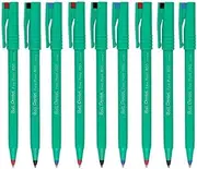 Pentel R50 Rollerball Pen - Fine 0.8mm Padded Nib - 0.4mm Line Width - 77% Recycled - 3 per colour - Black, Blue, Red, 9 Pens