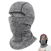 Ski Mask Winter Motorcycle Full Face Mask For Men And Women Outdoor Winter Scarf-Light Grey