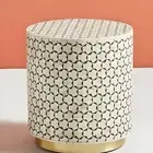 Handmade Bone Inlay Round End Table Modern Side Table, Coffee Table, Sofa Table