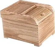 TIDTALEO Wooden Rice Storage Container with Lid Moisture Food Bucket for Kitchen Organization Capacity Cereal Holder Stylish and Food Storage