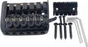 6 String Saddle Headless Guitar Bridge Tailpiece with Worm Involved String Devic