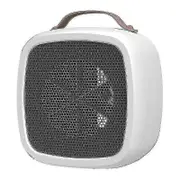 Battery Powered Space Heater - Compact Electric Mini Fan Heater With Thermostat White