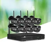 Home Wireless Security Camera System 8 Channel 1080p DVR Video Recorder and 8 Indoor Outdoor Waterproof Bullet IP Camera with Night Vision Customizable Motion Detection Email Alarm