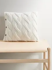 [Brunello Cucinelli] Brunello Cucinelli - Cable-knit Cashmere Pillow - Off-white - One size One size Off-white