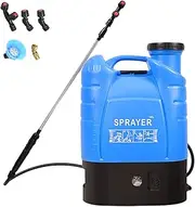 VOLKWELL 16L Electric Backpack Sprayer, Battery Powered Rechargeable with 12V 8Ah Battery, Farm Garden Spray Weed for Home Lawn Cleaning