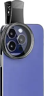 67mm Clip-on CPL Phone Camera Lens Filter Kit, Circular Polarizer Polarizing Filter Compatible with iPhone 16 15 14 13 12 11
